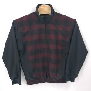 Forresters Jacket Mens Medium Red Plaid Golf Gore Tex Quarter Zip Pullover